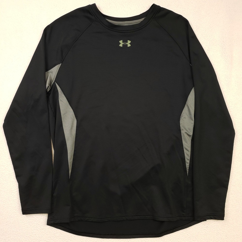 Under Armour Shirt Mens 3XL Black ColdGear Fitted Long Sleeve Athletic Training